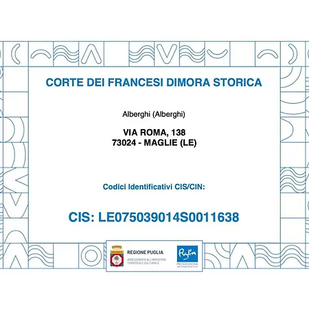Corte Dei Francesi Отель 4*
